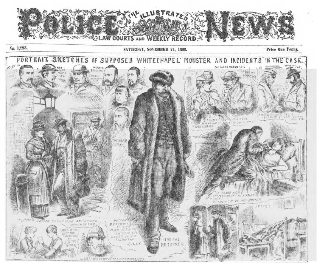 Front page Illustrated Police News November 1888